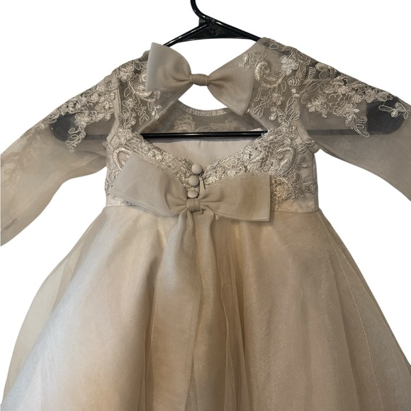Azazie Toddler Girl Flower Girl Precious Fros A-Line Tulle Dress Size 2T - Picture 9 of 11
